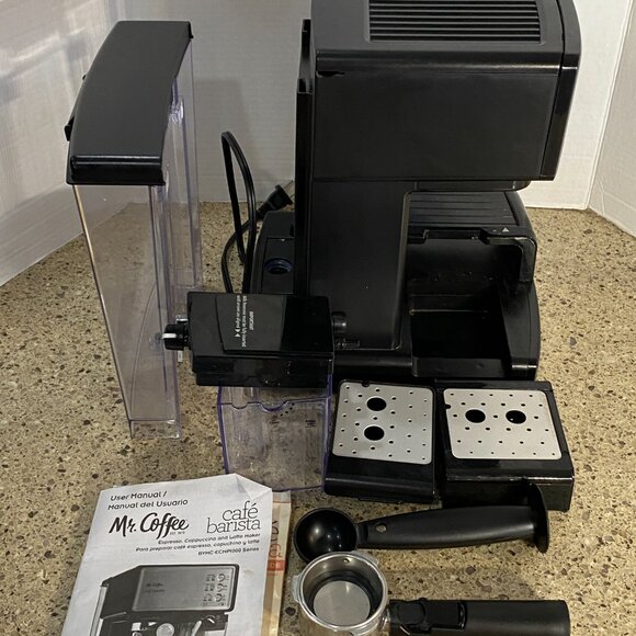 MR. COFFEE CAFE BARISTA Stainless Steel BVMC-ECMP1000 Espresso Cappuccino EUC - Picture 6 of 8